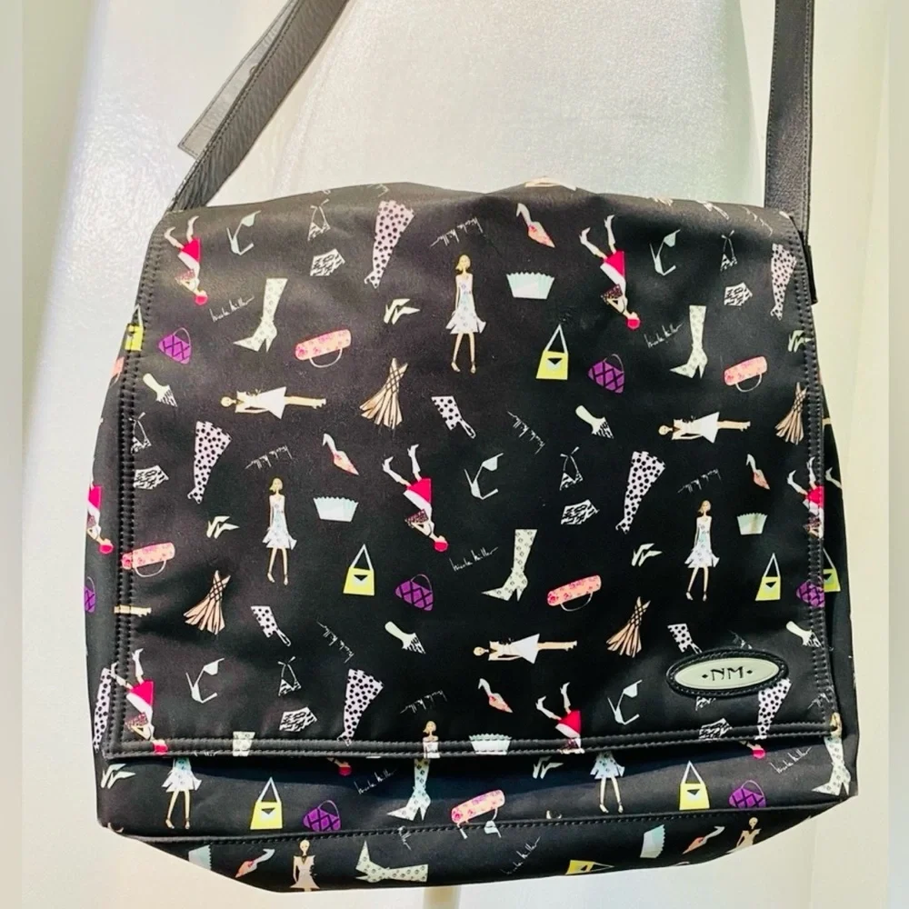 Y2K Nicole Miller Nylon cute fashion theme laptop/messenger bag.